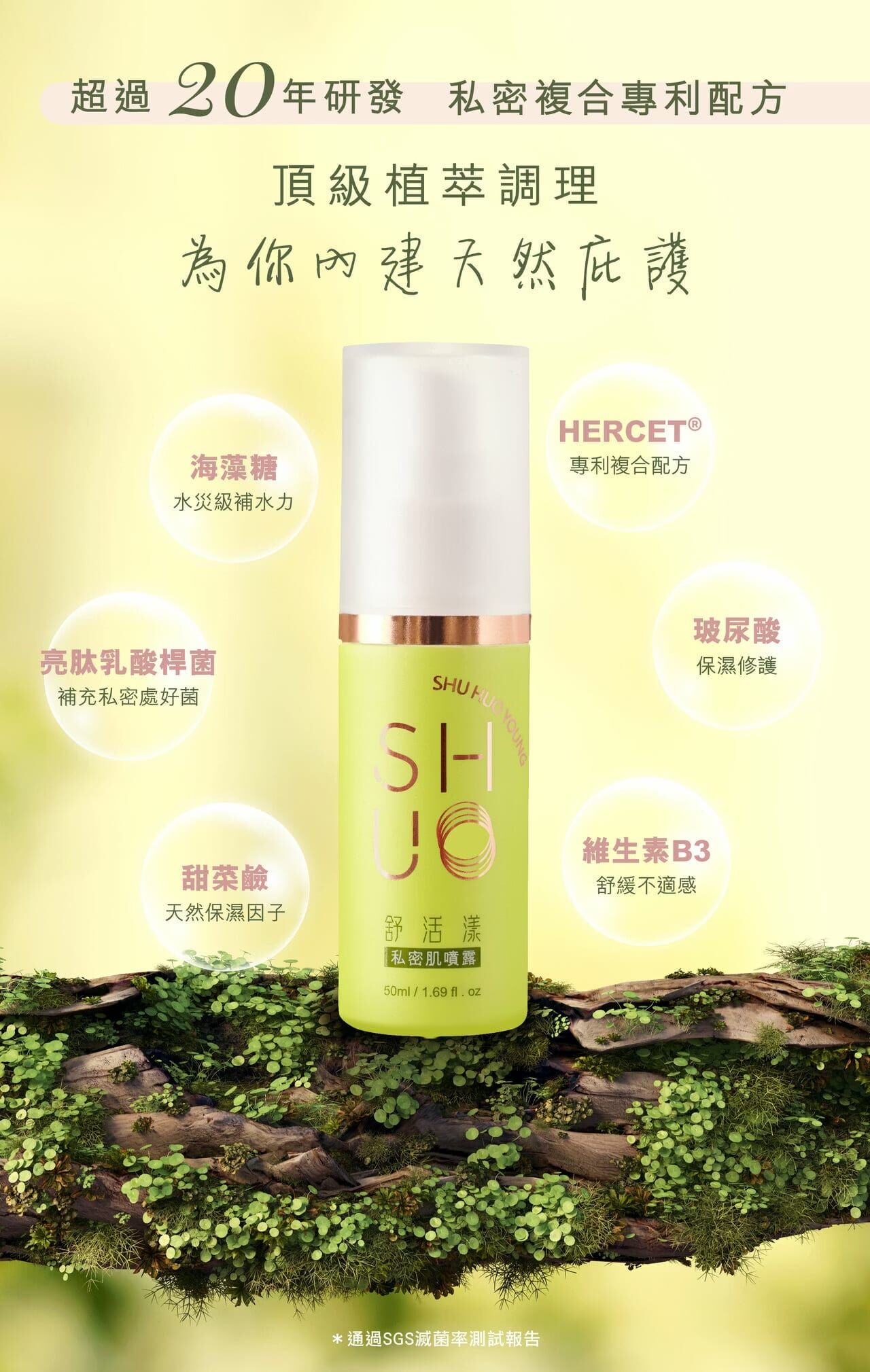 SHU HUO YOUNG舒活漾私密肌噴霧 更年期 生理期乾癢 性行為後保養