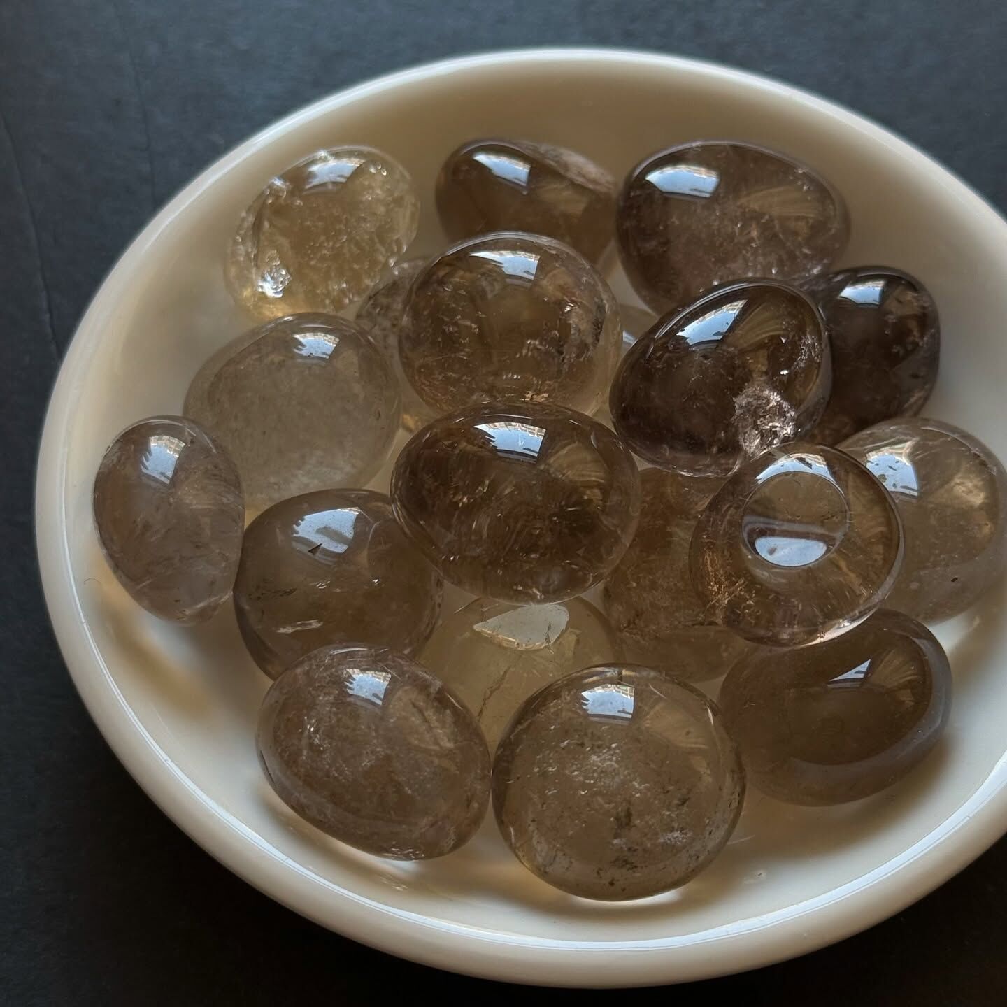 [原石] 茶晶 水晶滾石