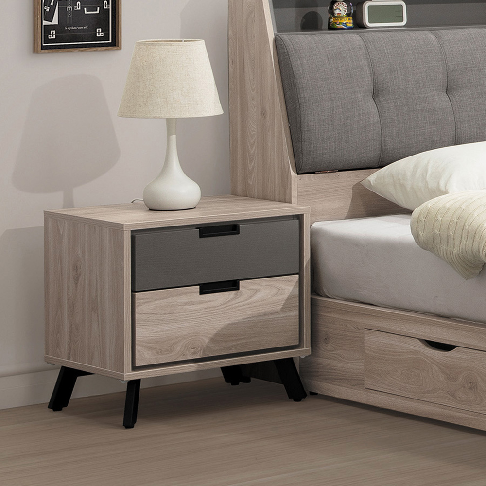 法道1.7尺工業風床頭櫃/二抽收納置物櫃