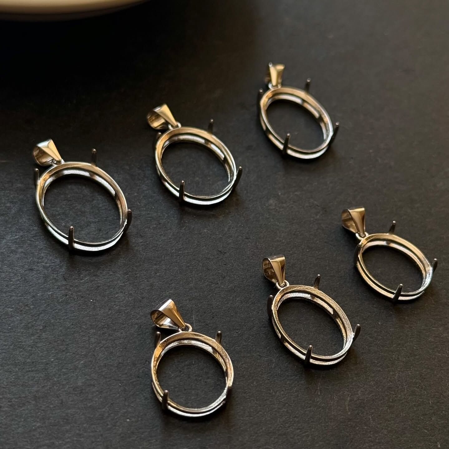 [原石] 水晶蛋面 空拖 項鍊吊墜 橢圓形水晶蛋面