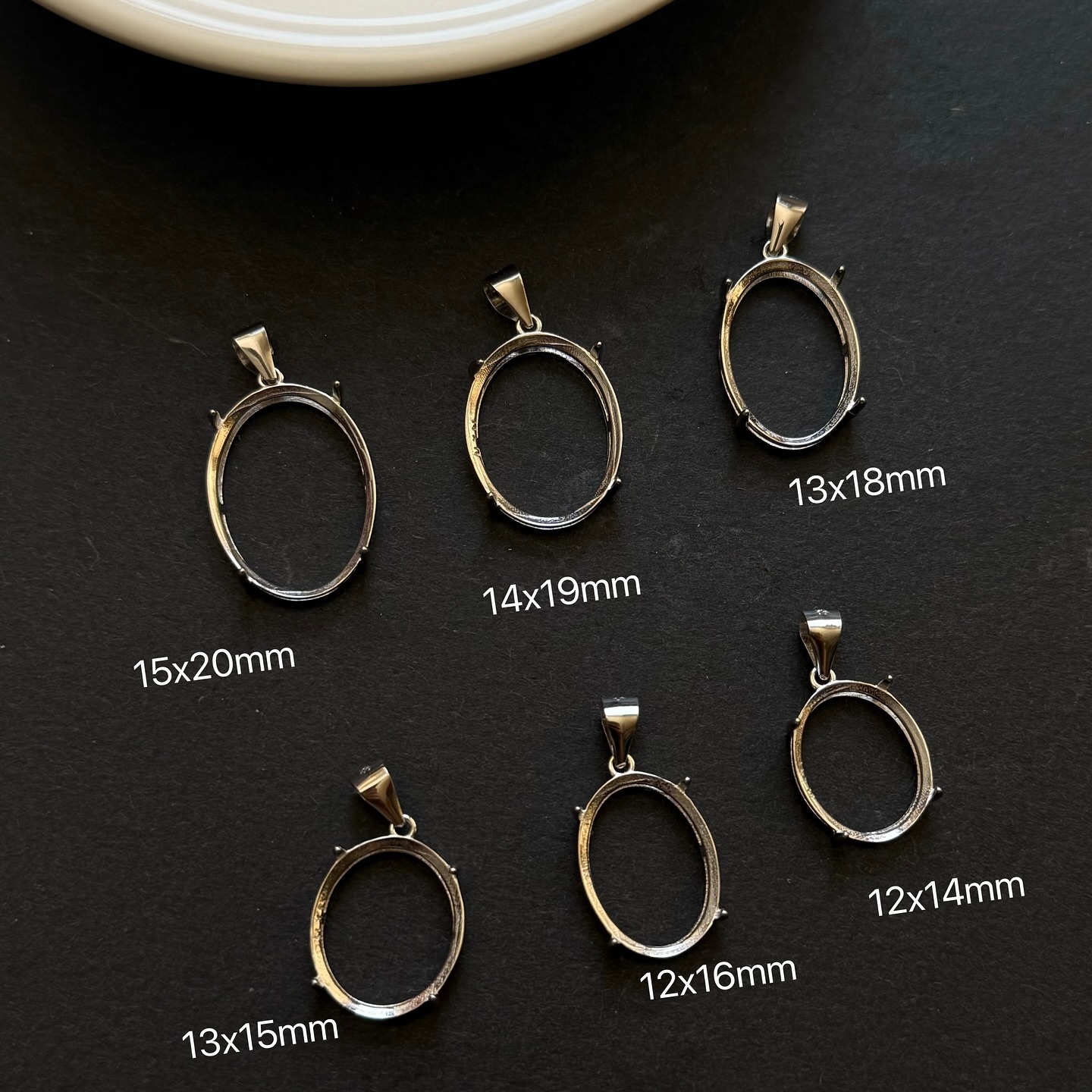 [原石] 水晶蛋面 空拖 項鍊吊墜 橢圓形水晶蛋面