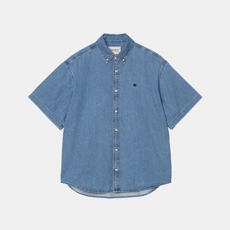 2025SS CARHARTT WIP S/S Lucas Shirt 石洗 牛仔 丹寧 短袖 襯衫 現貨 I034575