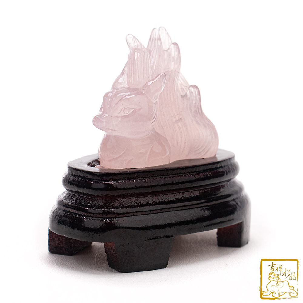 粉水晶九尾狐仙 147g 招桃花