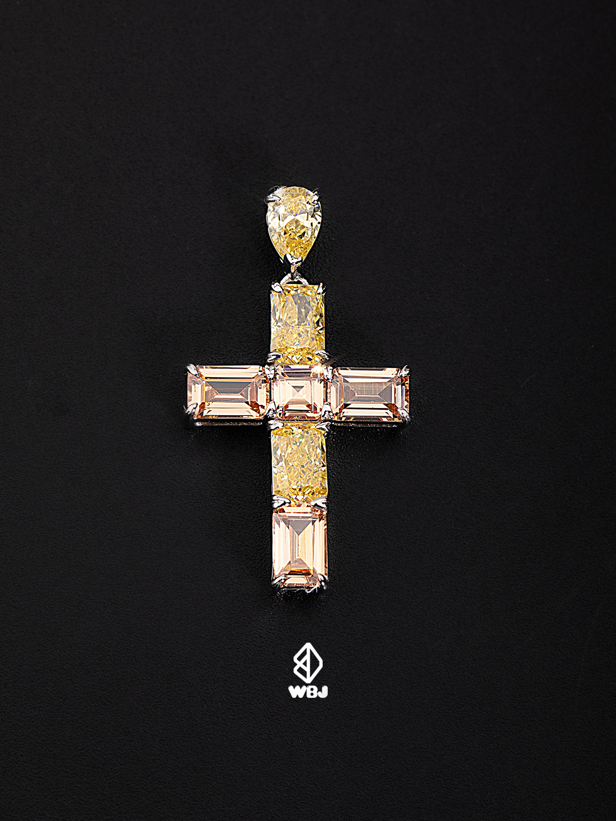 WBJ訂製珠寶 光輝十字架寶石吊墜