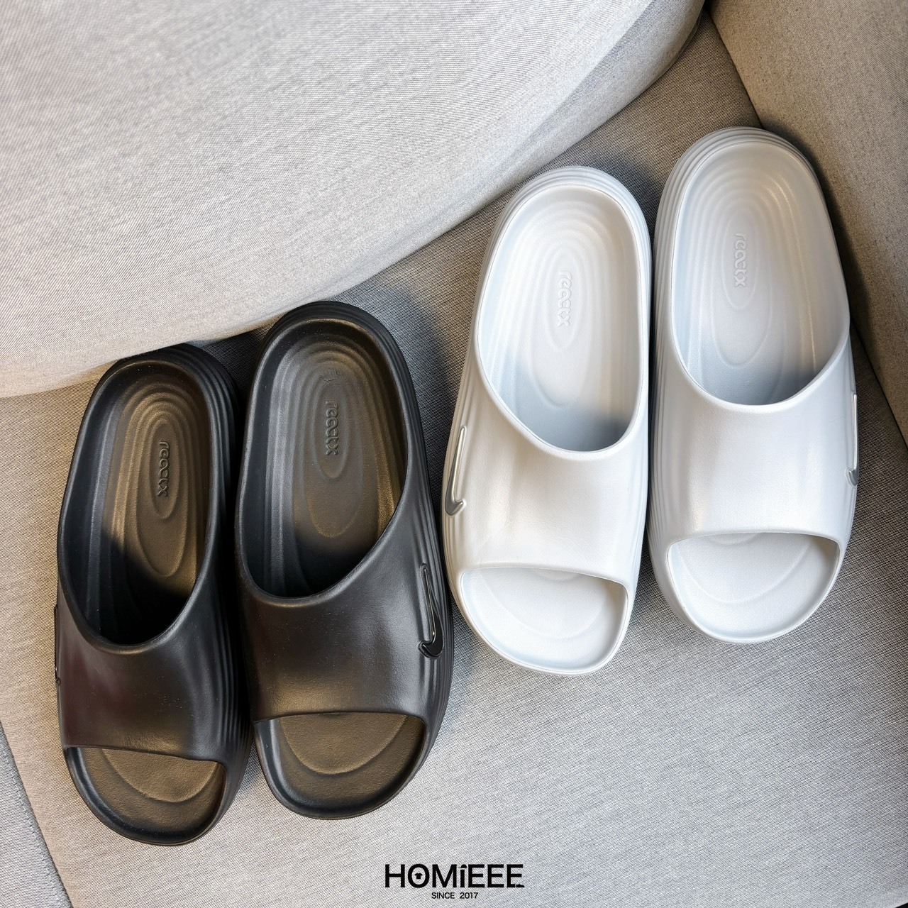 Nike ReactX Rejuven8 拖鞋 防水拖鞋 黑色 灰色 [HV4479-001]