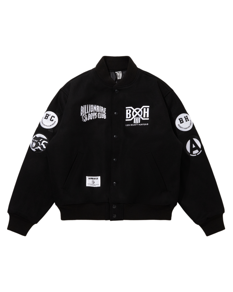 BBC X BOUNTY HUNTER MELTON VARSITY JACKET