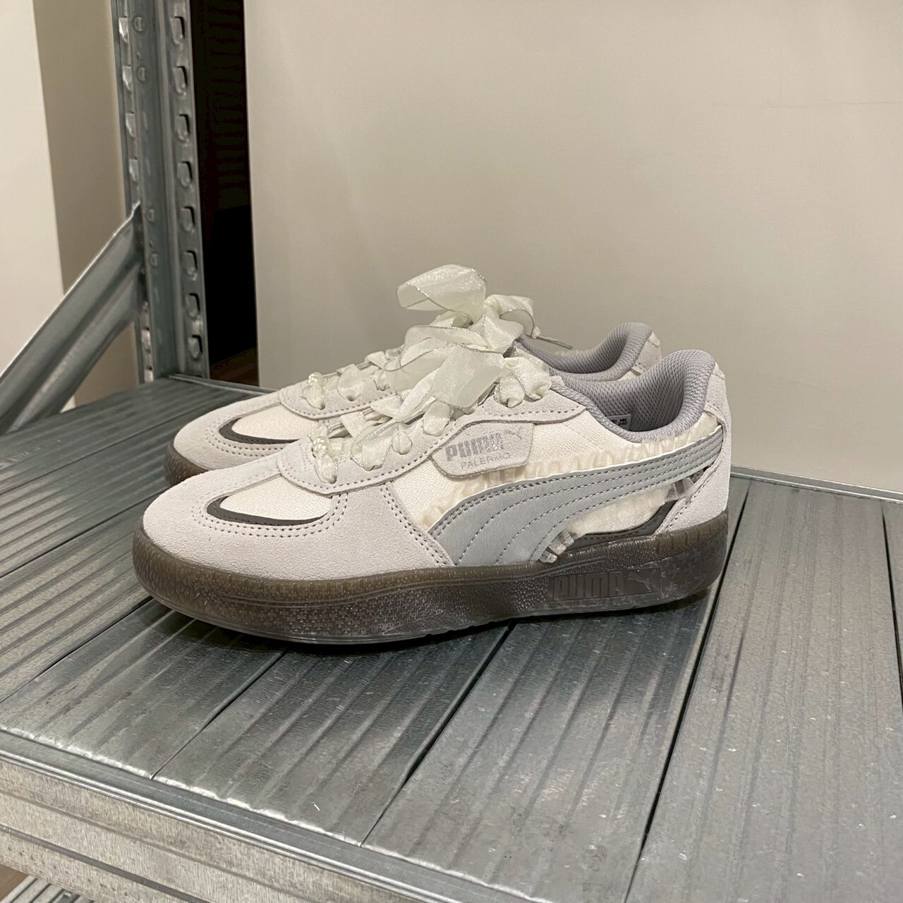 Puma Palermo 芭蕾風 蕾絲 緞帶 藍紫 德訓鞋 401286-01
