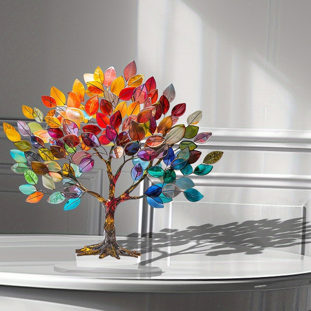 書桌擺件 家居飾品 酒櫃擺件 客廳擺飾 高級感 掛件 擺飾 裝飾 生命之樹 壓克力 桌面裝飾 裝潢 小擺件 防水 090