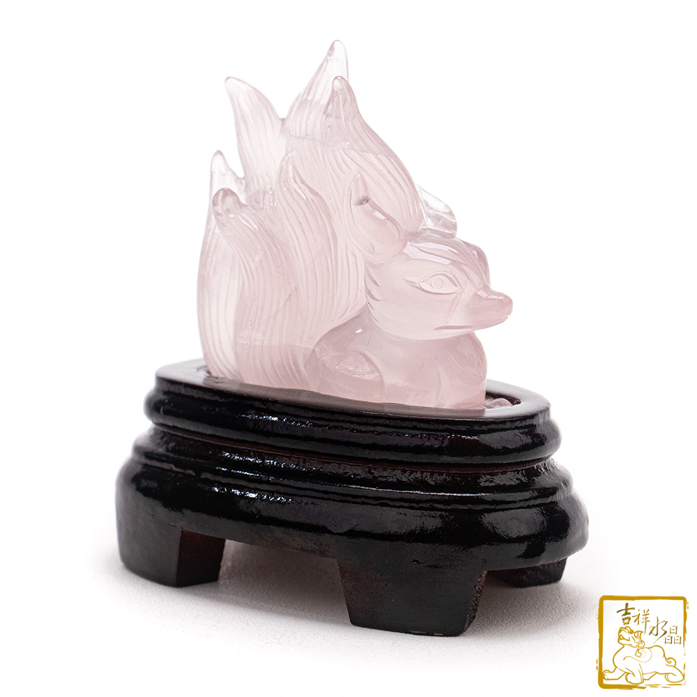 粉水晶九尾狐仙 153g 感情升溫