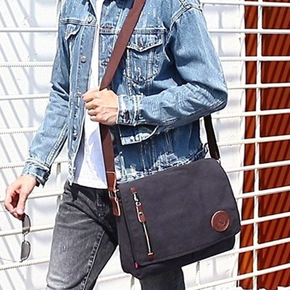 男生包包 帆布包 斜背包 大容量包包 側背包 收納包 帆布斜背包 A4包 復古包包 側背書包 小眾包包 男生禮物 267