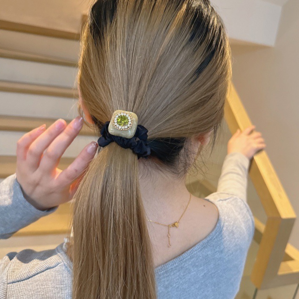 髮飾 鑲鑽頭飾 髮繩 髮圈 大腸圈 復古髮圈 韓國髮圈 頭飾女 女生髮飾 飾品 ins風 氣質 頭繩 皺褶 配飾 134