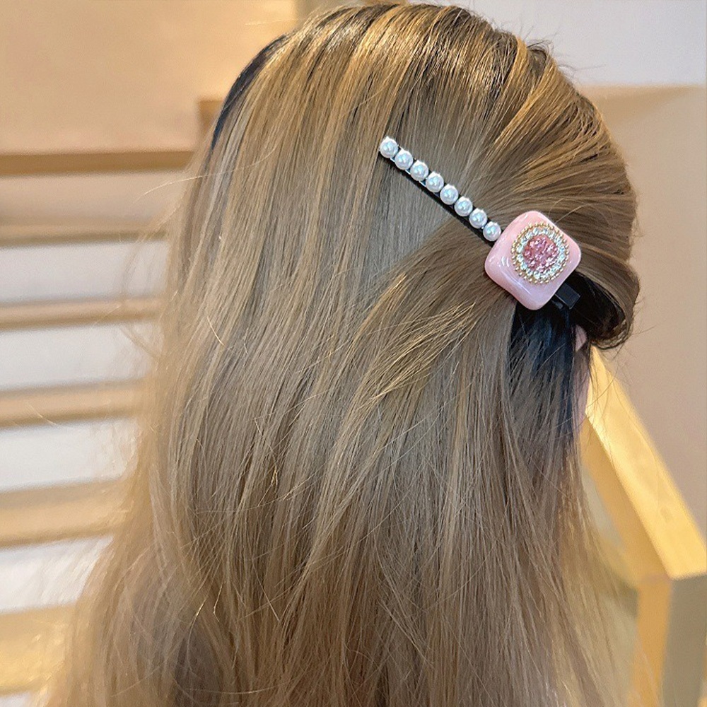 珠髮夾 側邊夾 瀏海夾 鴨嘴夾 髮夾韓國 高級感 甜美 百搭 髮夾 女生髮夾 一字夾 邊夾 固定瀏海 禮物 珍113