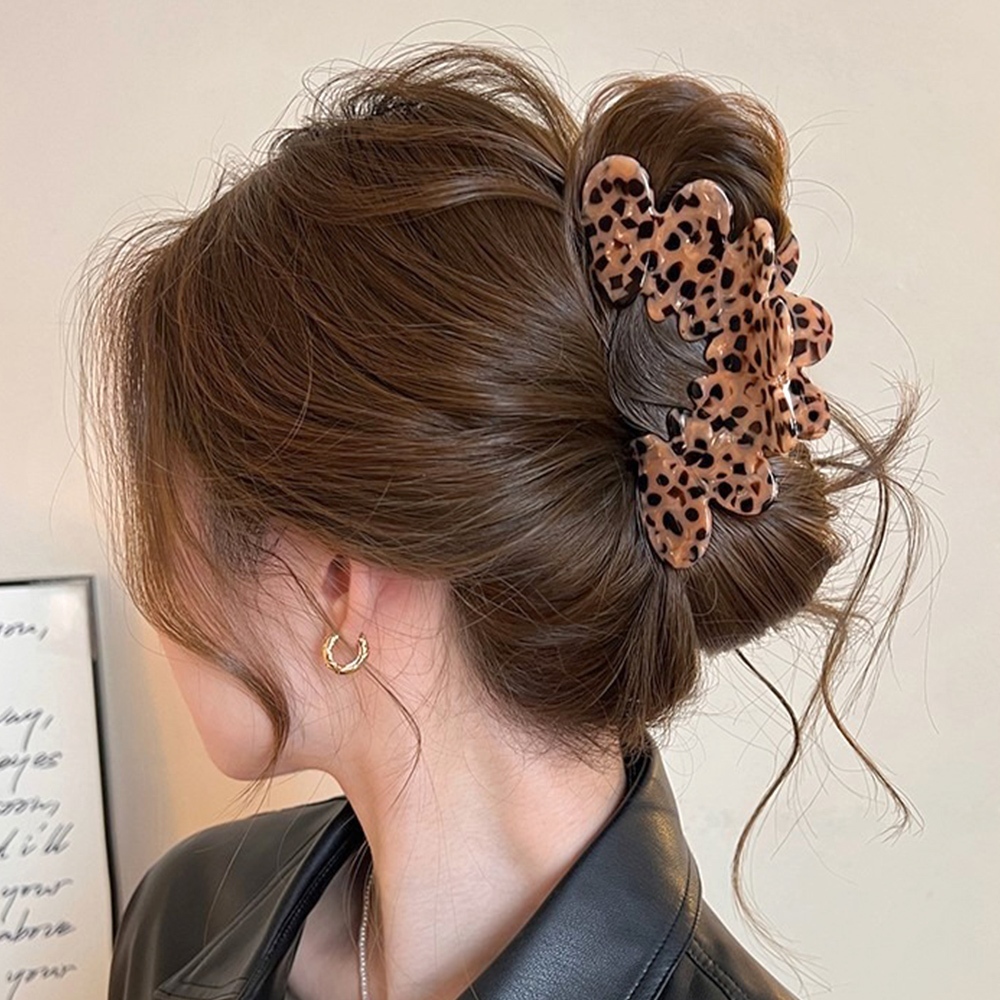 醋酸髮夾 髮飾 盤髮夾 髮夾 女生飾品 夾子 氣質 頭飾 後腦勺抓夾 豹紋抓夾 花瓣夾 鯊魚夾 抓夾 飾品 配件 112
