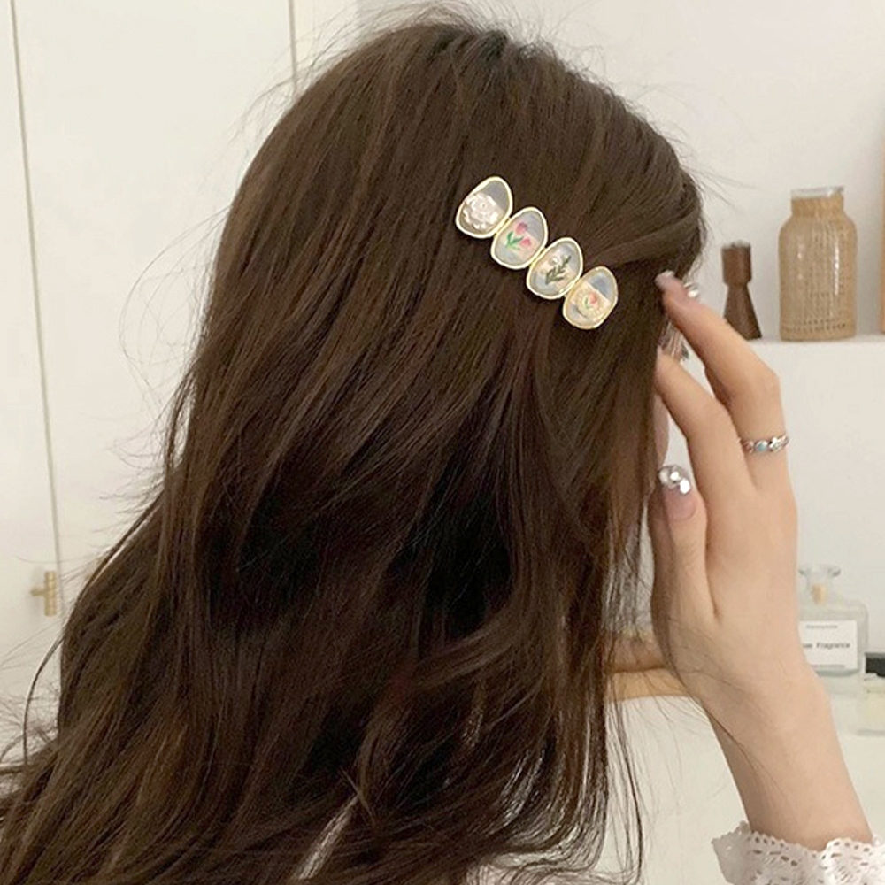 森系夾子 髮飾 頭飾 側邊夾 高級感 氣質邊夾 小花 小夾子 女生髮飾 髮夾 花朵髮夾 瀏海夾 一字夾 裝飾 韓系104