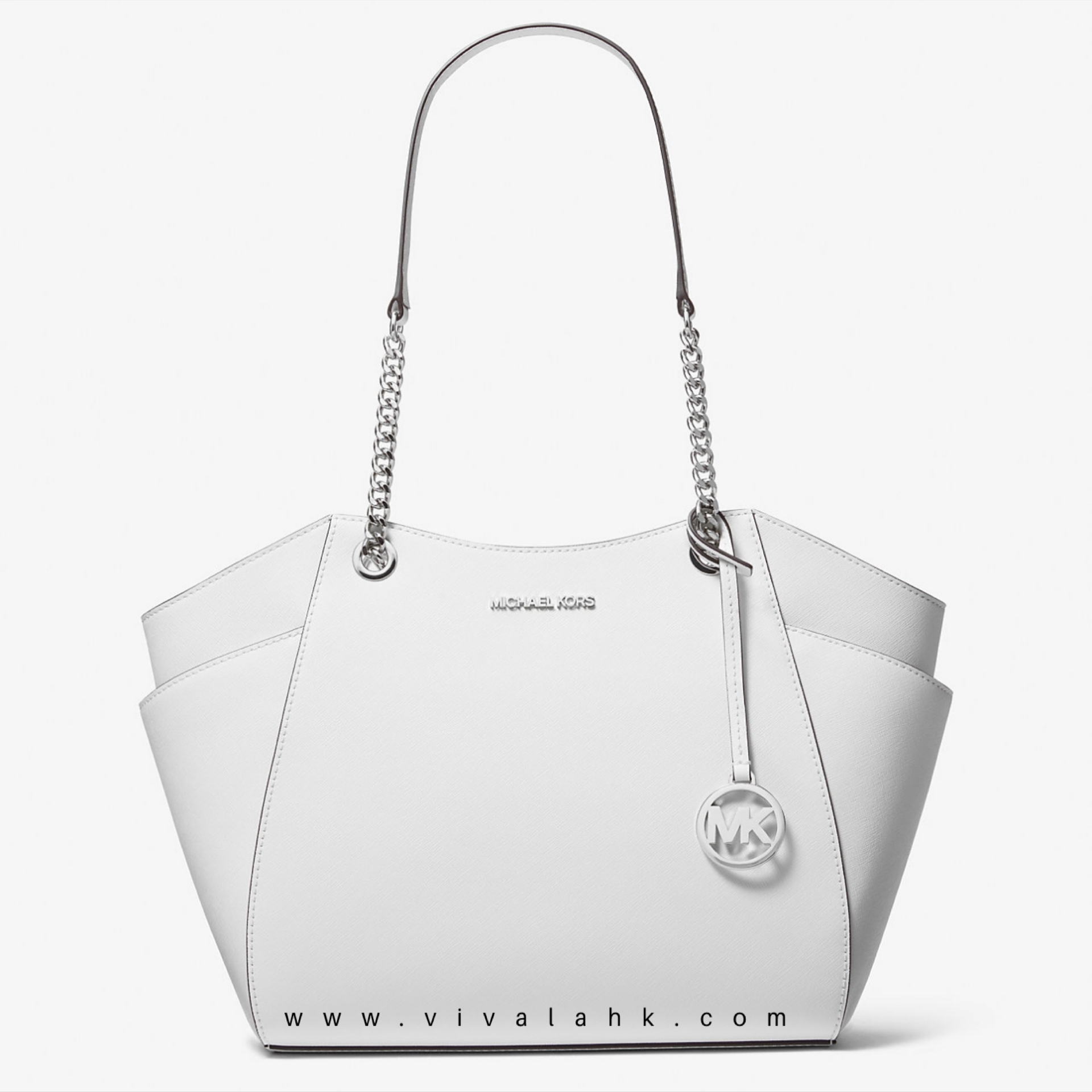 Michael Kors - Jet Set 單肩袋 (銀色字) (L) (35T5STVT3L)