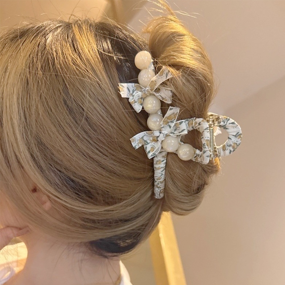 盤髮神器 夾子 髮夾 髮夾鯊魚夾 韓版鯊魚夾 鯊魚夾 抓夾 髮飾 復古碎花 蝴蝶結 大鯊魚夾 後腦勺抓夾 頭飾 105