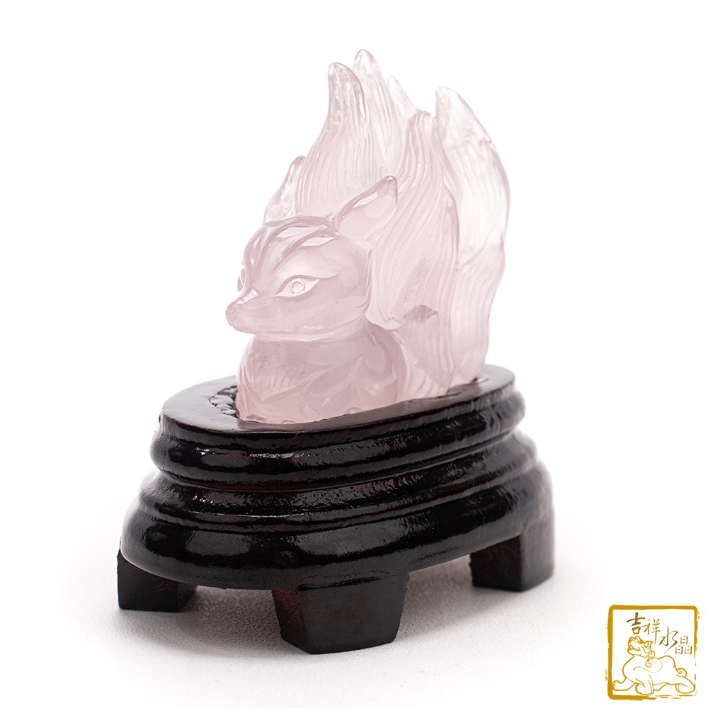 粉水晶九尾狐仙 158g 感情升溫