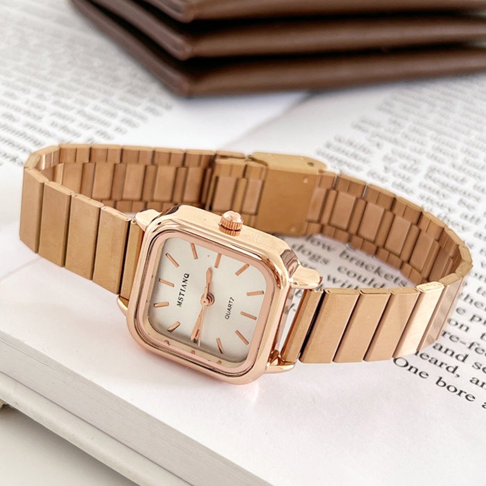 手錶 手錶女生 禮物 小方錶 女士腕錶 方形手錶 考試專用女錶 港風 氣質手錶 高顏值 石英錶 學生手錶 高級感 071