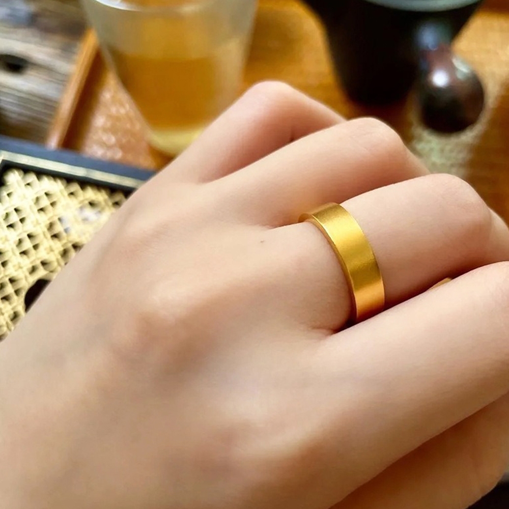 飾品 戒指 素圈戒指 女生戒指 沙金戒指 指環 食指戒 尾戒 平安無事戒 磨砂 情侶對戒 結婚戒 求婚戒指 保平安501