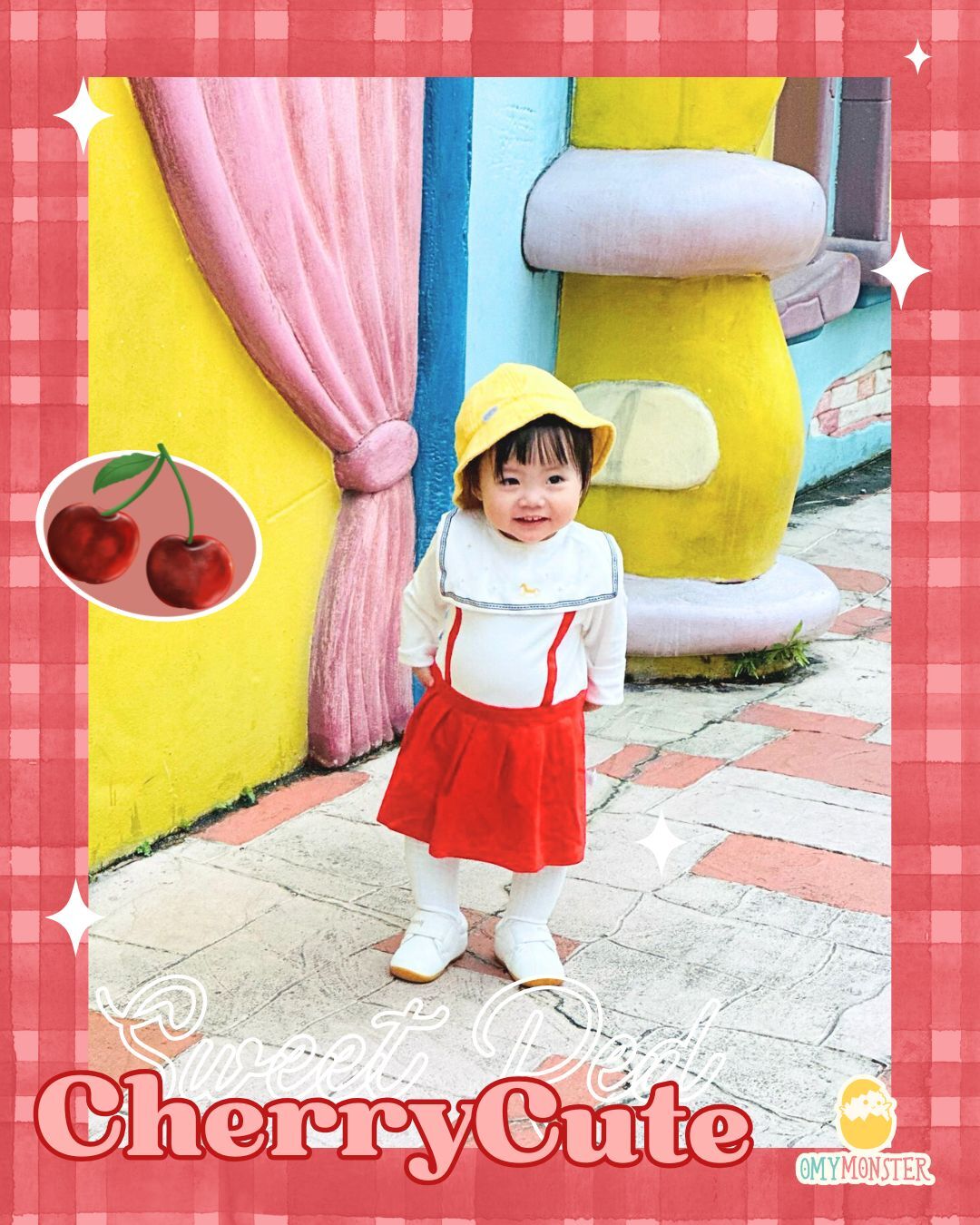 櫻桃小寶寶造型連帽長袖包屁套裝