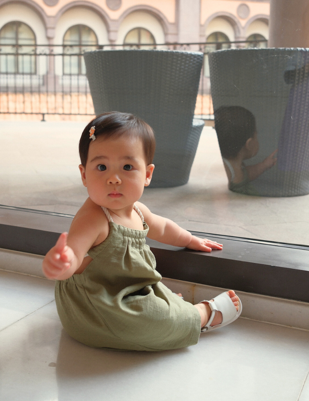 前打折棉麻美背洋裝（幼童款/3尺寸）