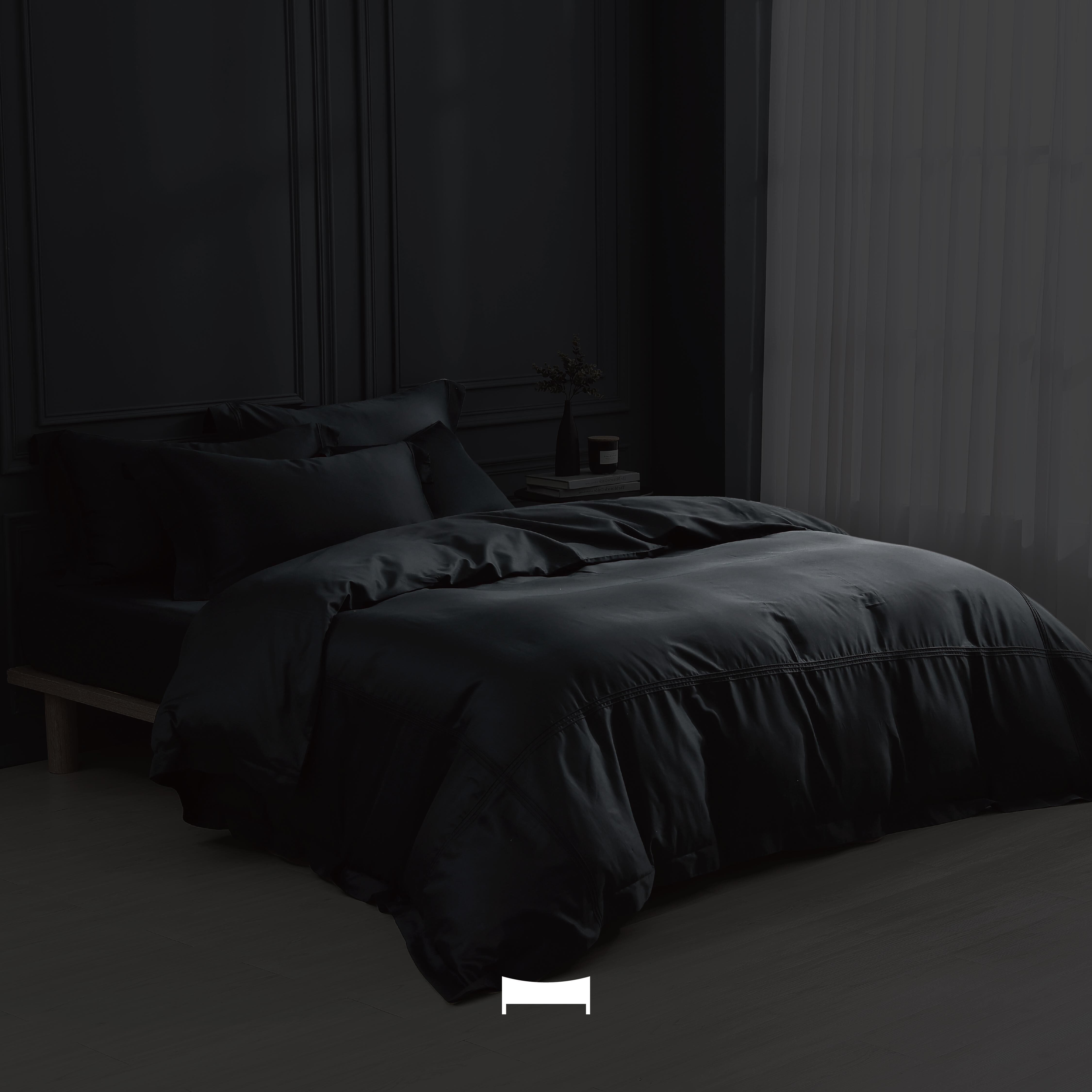 暗眠MORE｜60支長絨棉《島嶼碳木黑 ISLAND》『雅奢線條』