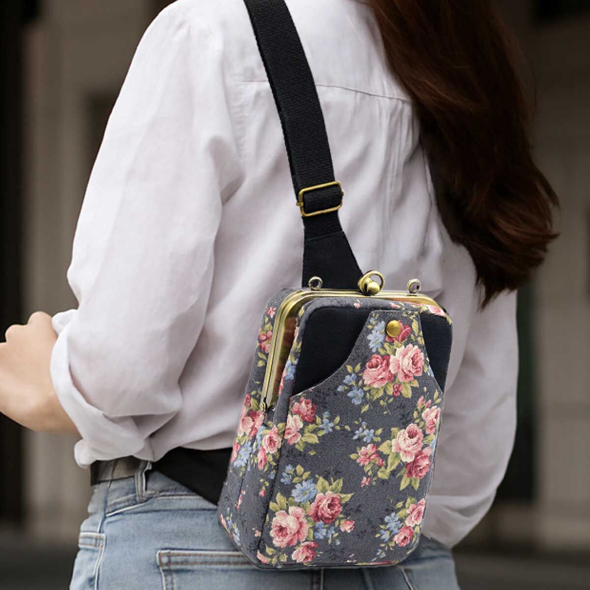 口金單肩斜背包【成品包】最後一個