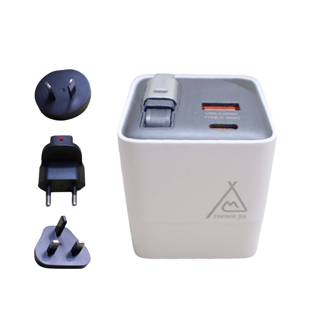 【CHONG JIA炘家】65W氮化鎵80公分TYPE-C伸縮充電器(送多國旅充頭) BB12