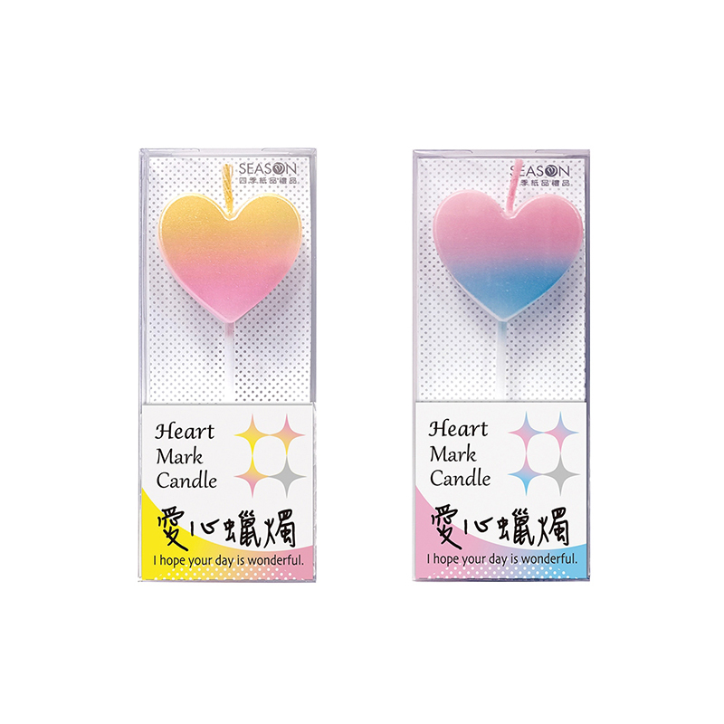 四季紙品 漸層數字蠟燭 愛心 生日蠟燭 慶生 【GL033】
