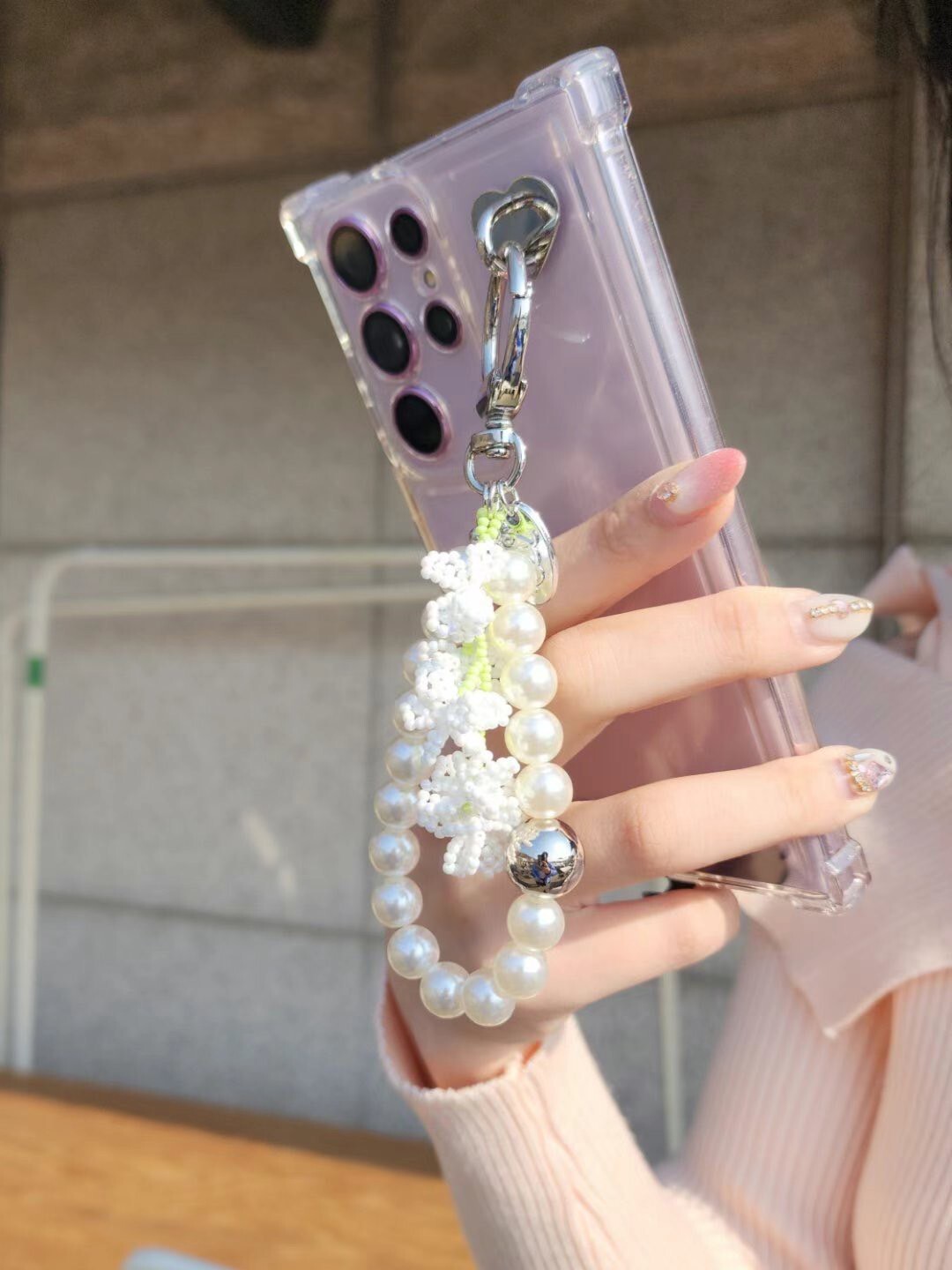 MAKOMAKI花朵串珠珍珠吊飾