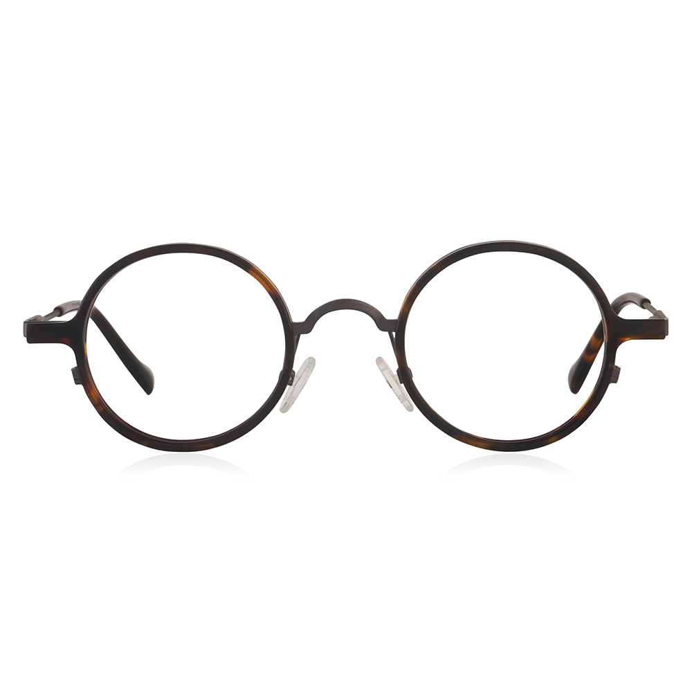 設計師造型款正圓框眼鏡-三色可選