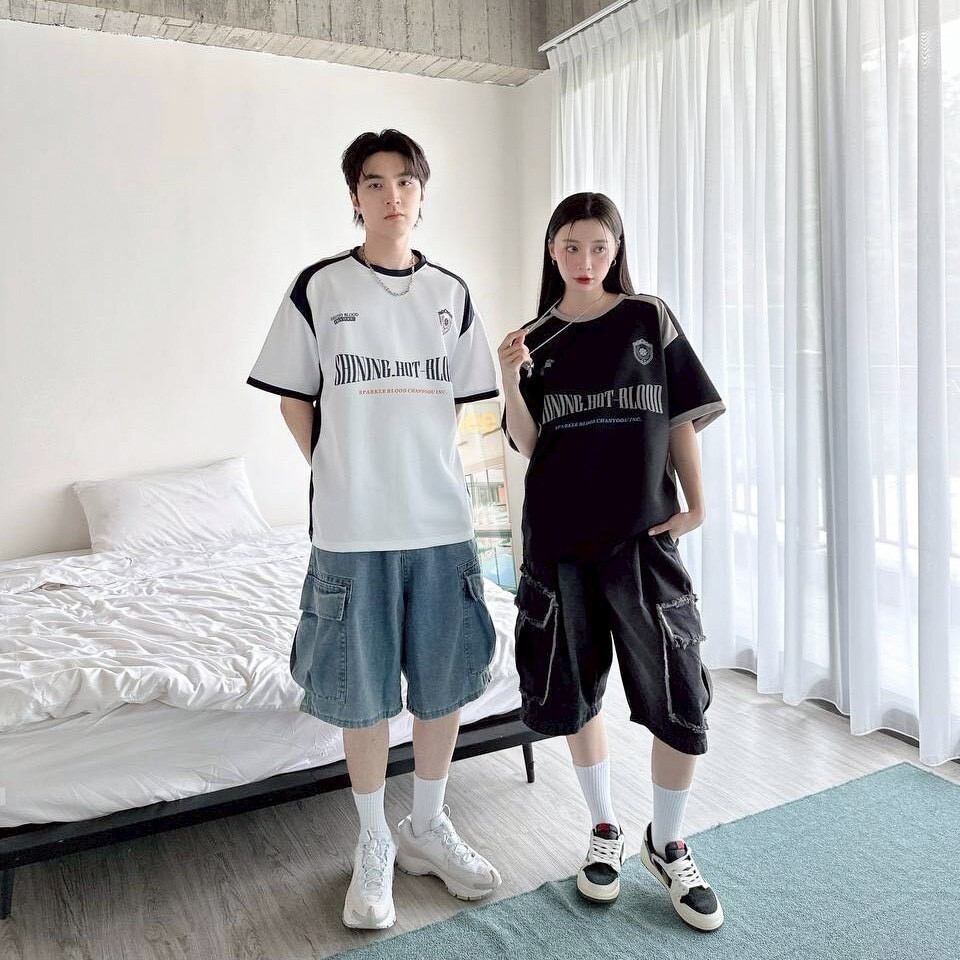 SHINING HOT BLOOD 拼接撞色球衣 (2colors)