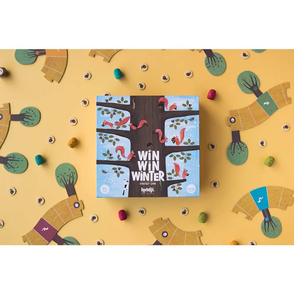 Londji收集果實戰策遊戲，趕在冬天到來，收集最後果實。4位玩家的策略比賽，得到最多果實就是贏家。