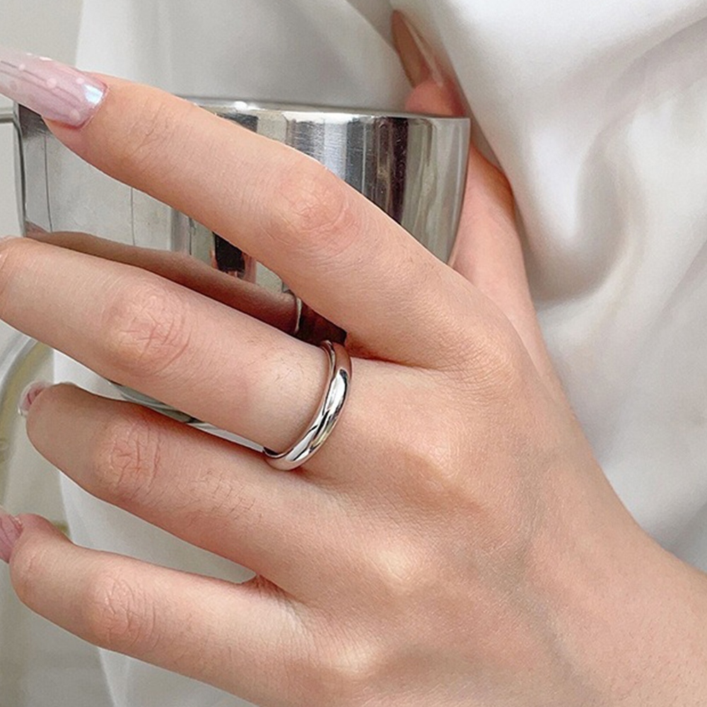戒指 純銀戒指 女生戒指 素圈 細戒指 開口戒指 個性戒指 手飾 抗過敏 尾戒 食指戒 送閨蜜 可調節 銀飾 485
