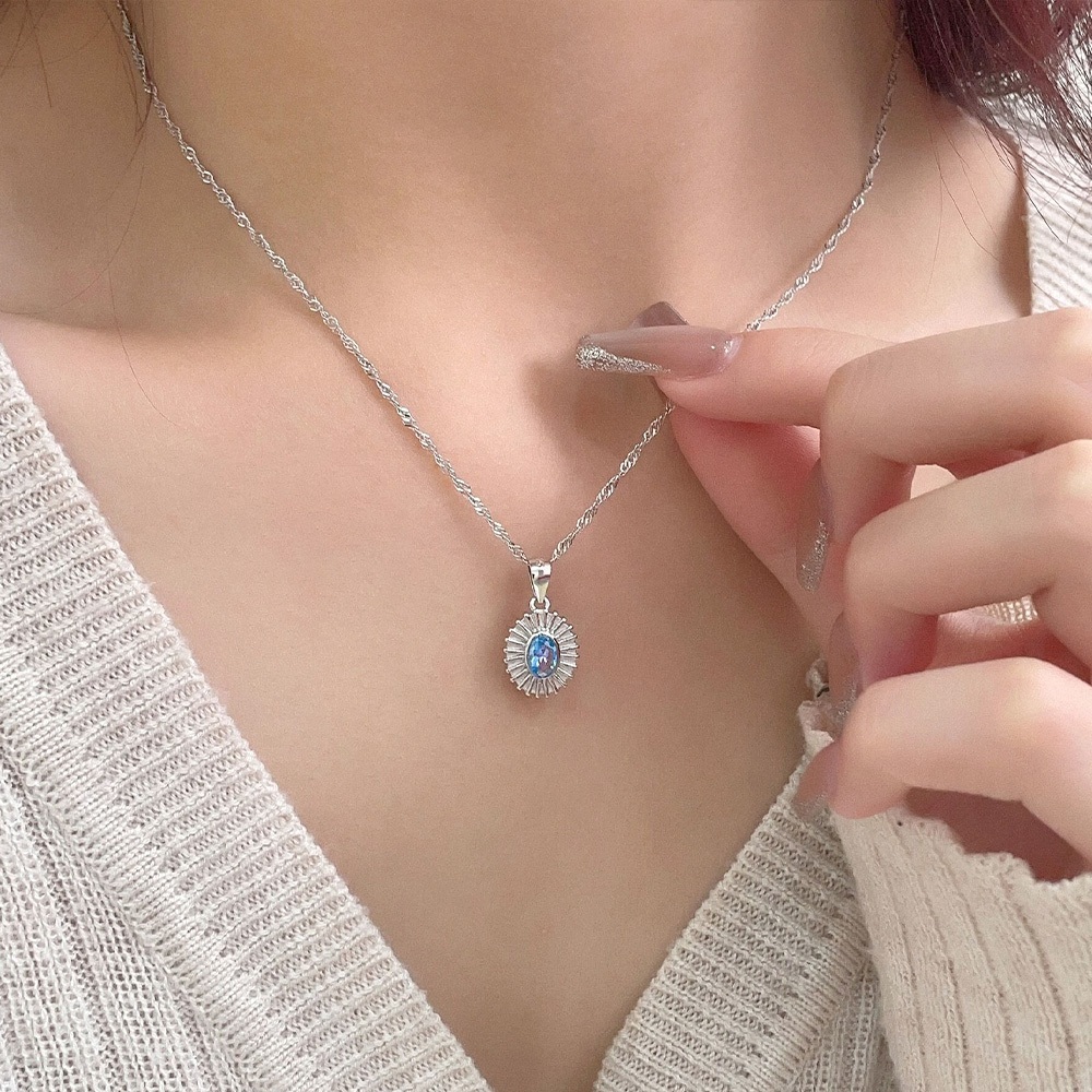 飾品 項鍊 女生項鍊 純銀項鍊 s925純銀 寶石項鍊 鎖骨鏈 氣質項鍊 百搭 穿搭配件 氣質穿搭 送女生 禮物 466