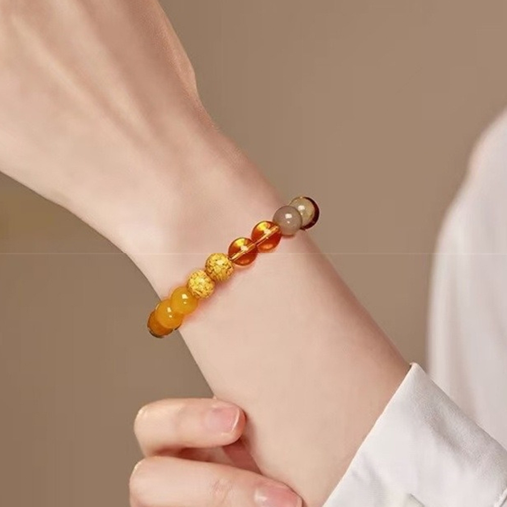 手鍊 五行手鍊 金木水火土 水晶手鍊 天然水晶 五行圓滿 多寶水晶 男女適用 男生手鍊 女生手鍊 瑪瑙 串珠手鍊 453