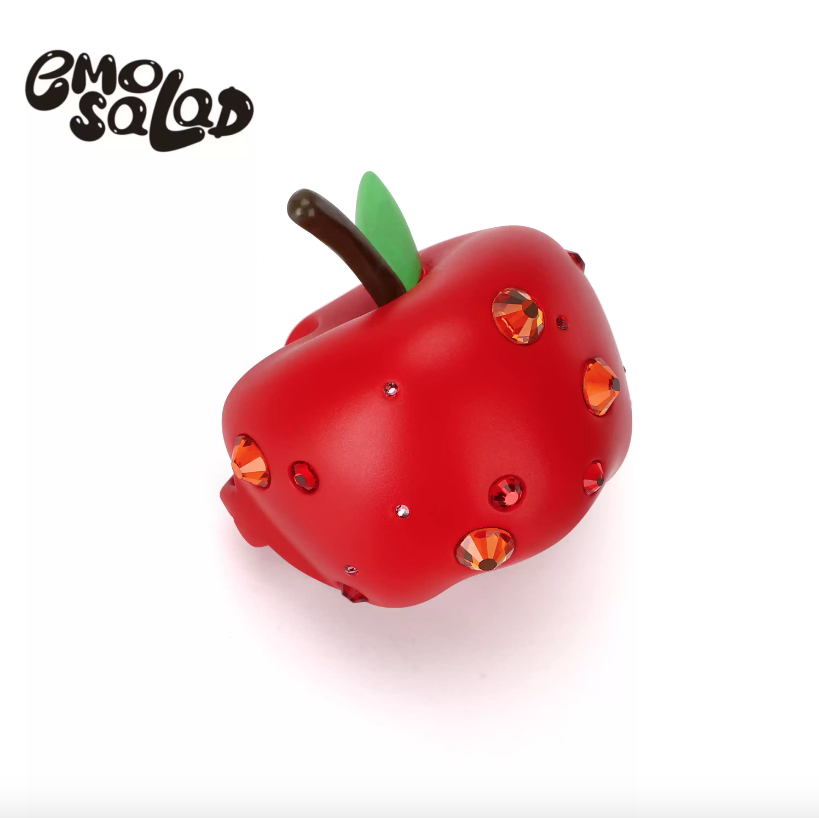 EMOSALAD 3D列印表情包亮鑽蘋果戒指