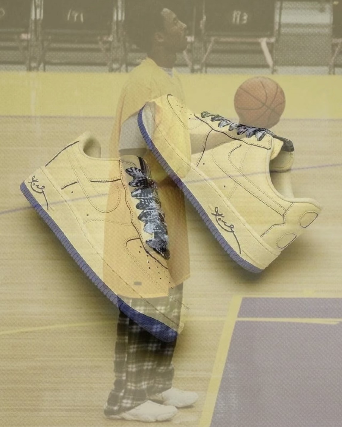 Kobe Bryant x Air Force 1 Soft Yellow 黃紫 湖人 HV9408-700