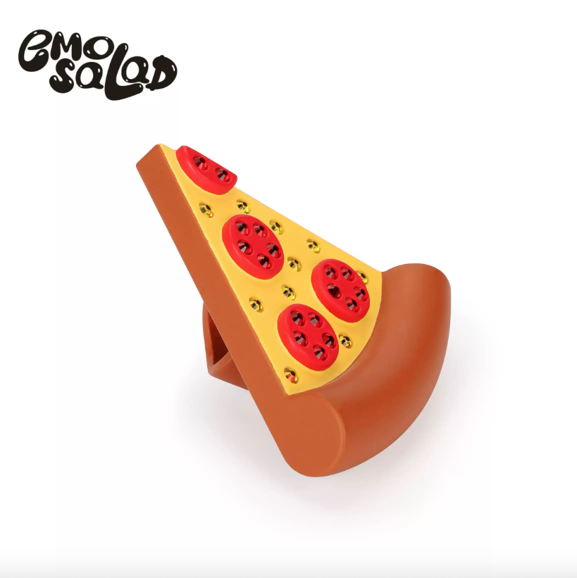 EMOSALAD 3D列印表情包亮鑽Pizza戒指