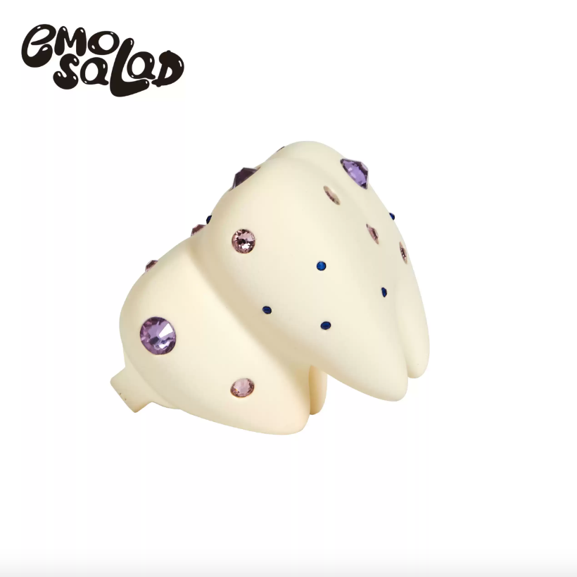 EMOSALAD 3D列印表情包亮鑽牙齒戒指