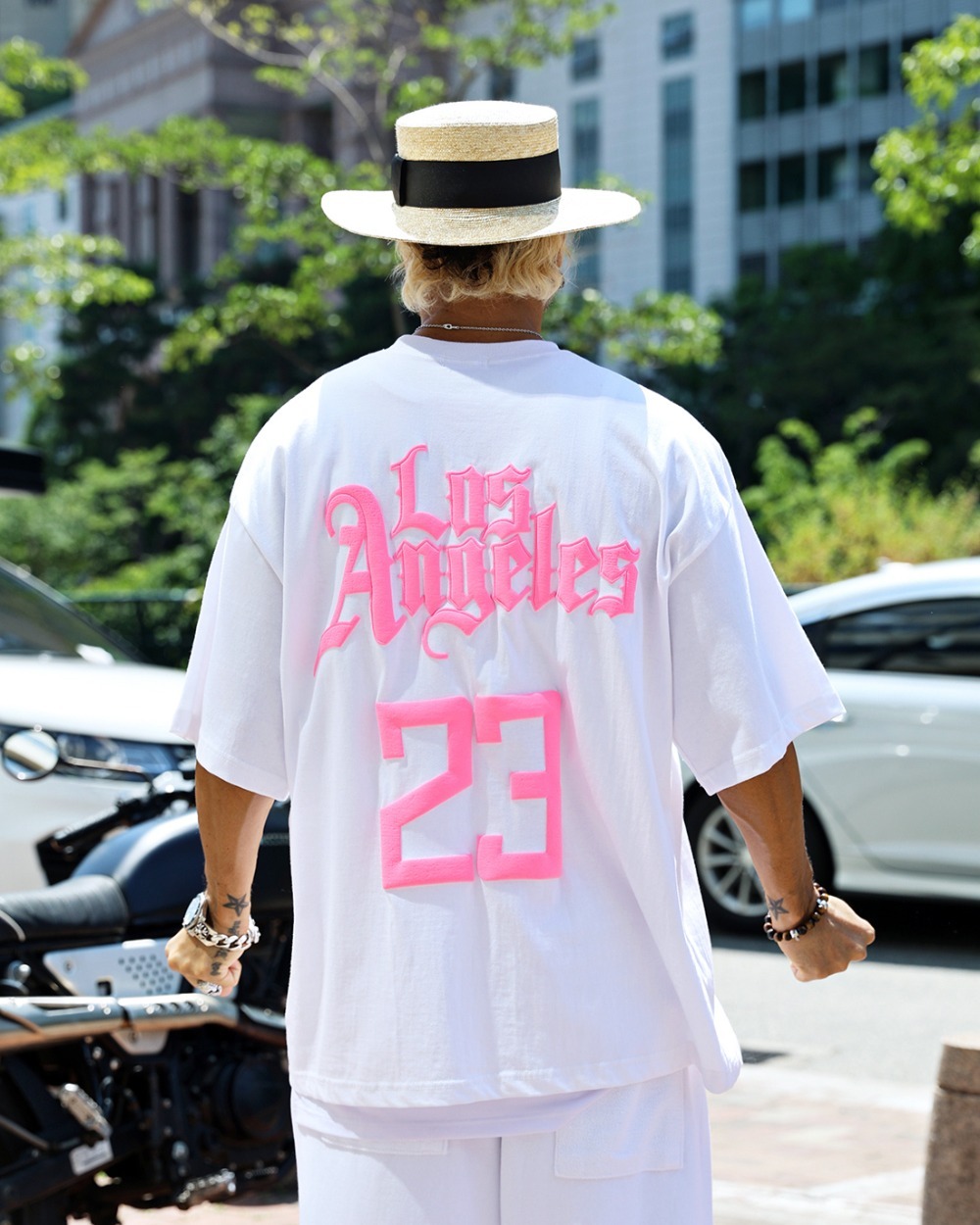 LA 霓虹印花短袖T卹