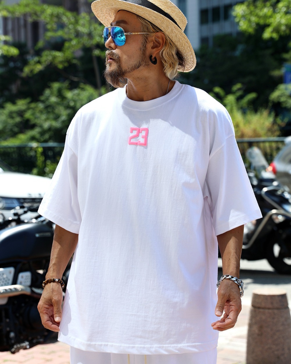 LA 霓虹印花短袖T卹