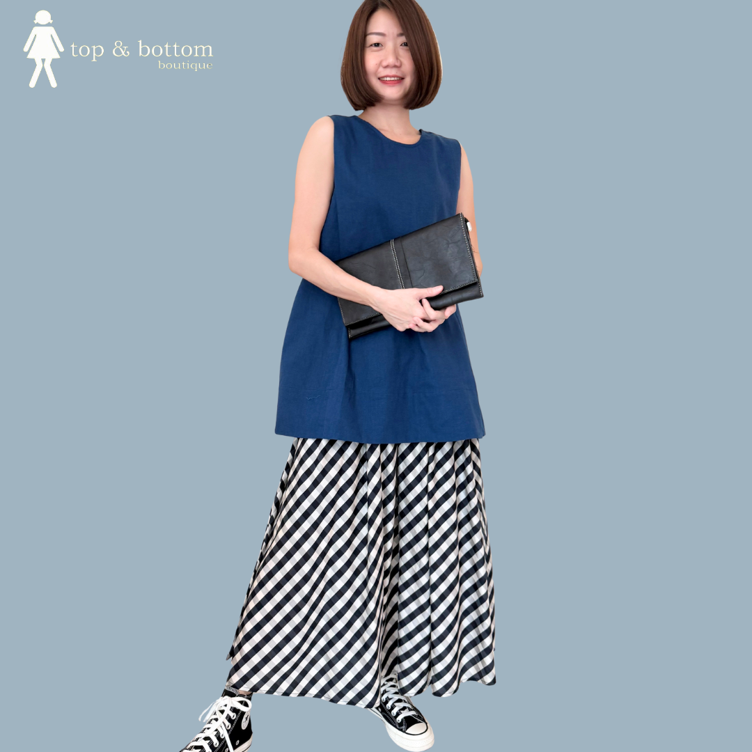 SOFT LINEN V BACK LONG BLOUSE