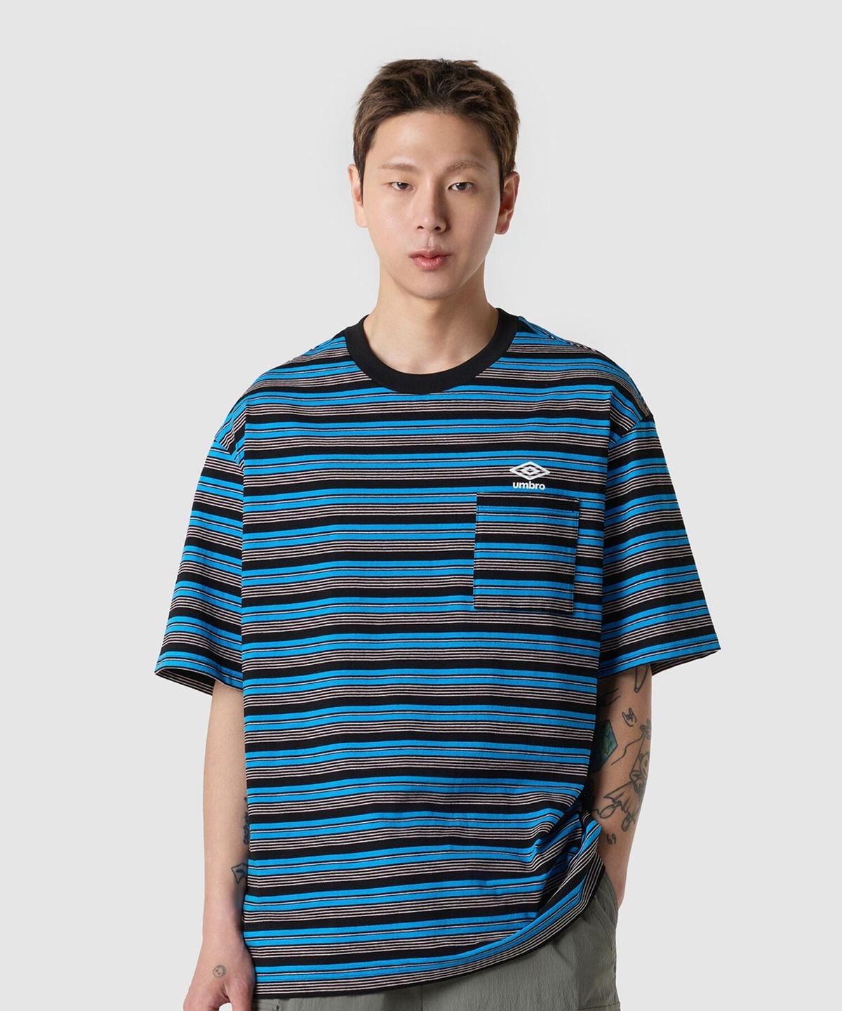 【代購】UMBRO Stripe 條紋 漸層 短袖 短T UQ321CRS74