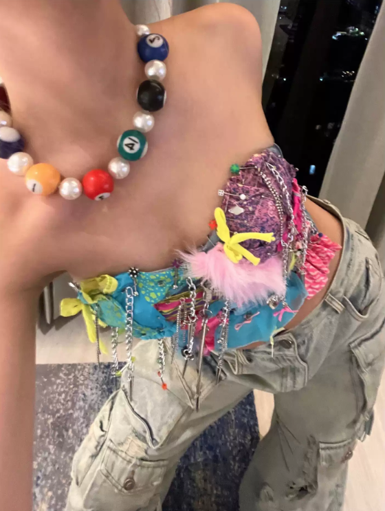 EMOSALAD 撞球珍珠手工製作項鍊