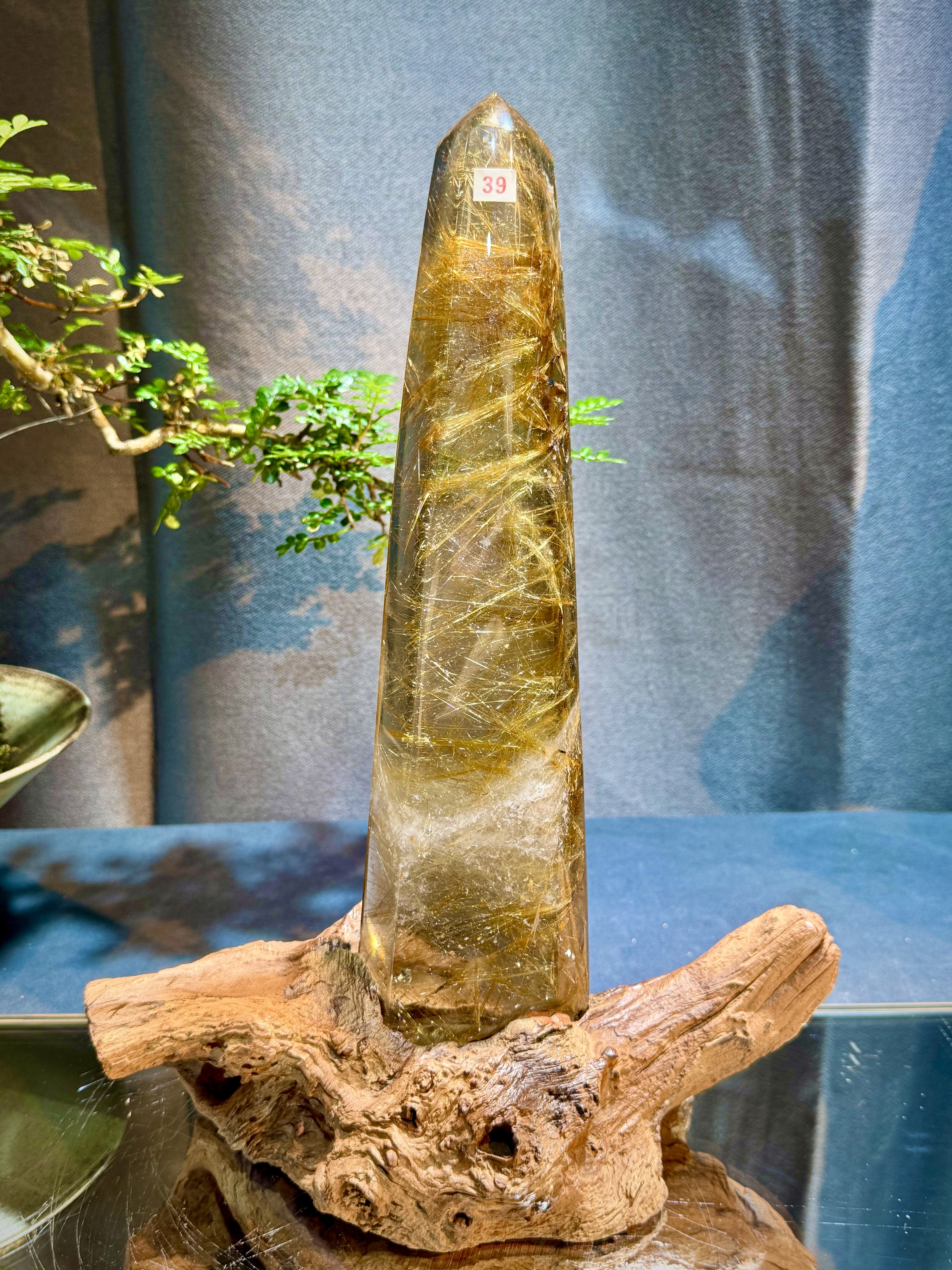 天花板金鈦晶柱擺件 5802