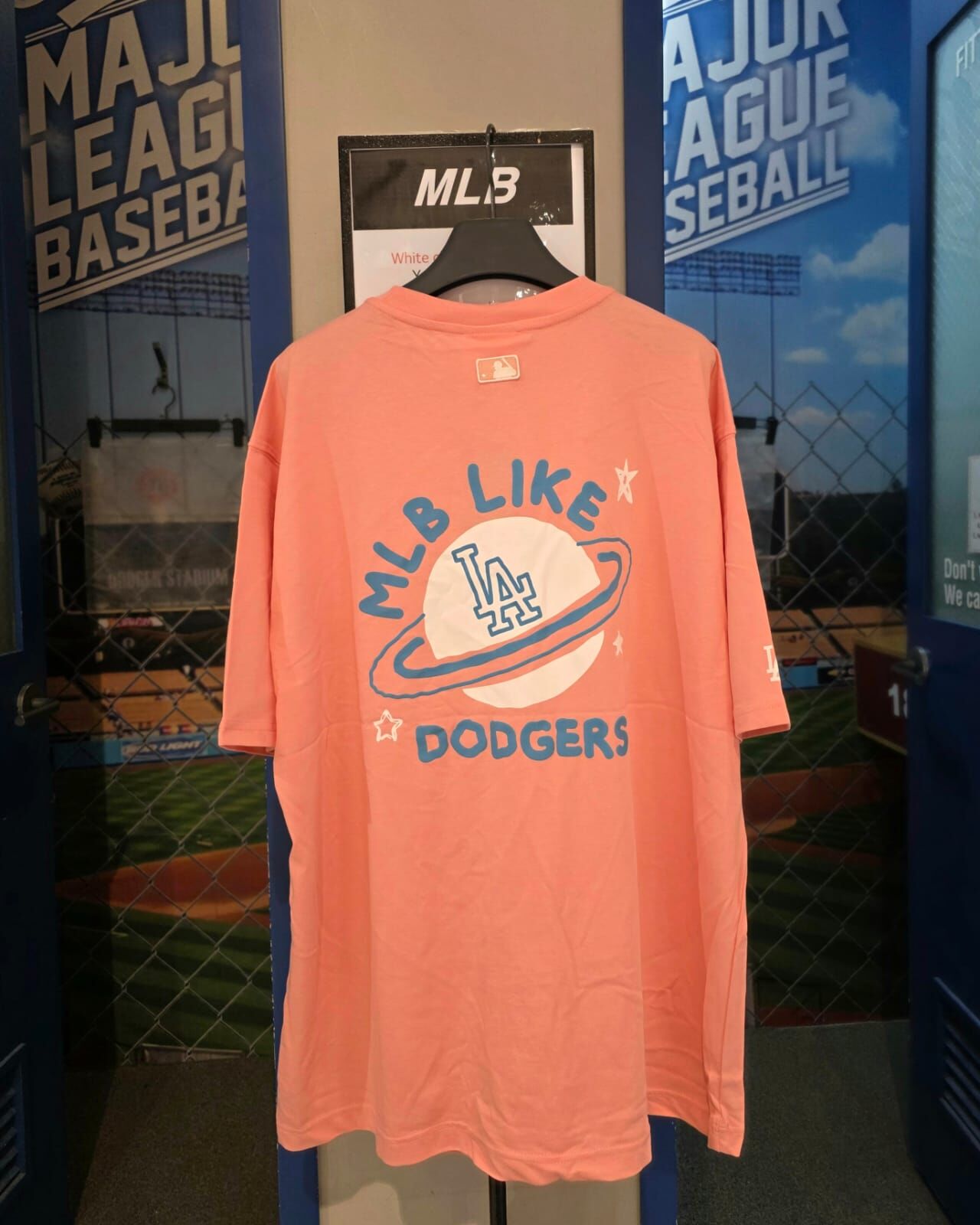 【現貨】MLB LL0625711 短袖上衣 (珊瑚橙色)