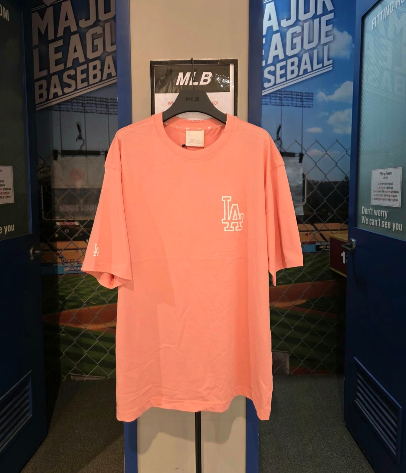 【現貨】MLB LL0625711 短袖上衣 (珊瑚橙色)