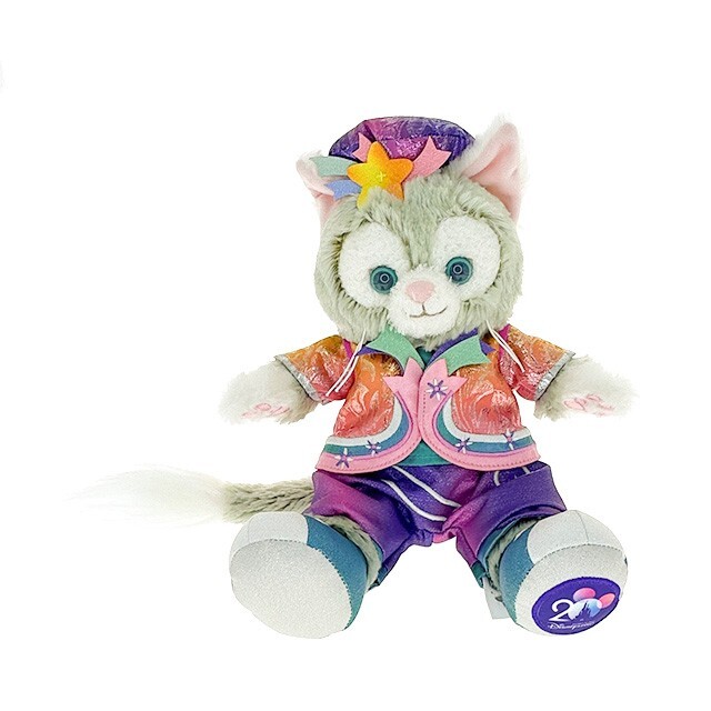 20周年奇妙派對 達菲Duffy與好友 傑拉托尼 畫家貓 Gelatoni SS號 娃娃 玩偶 -香港迪士尼樂園