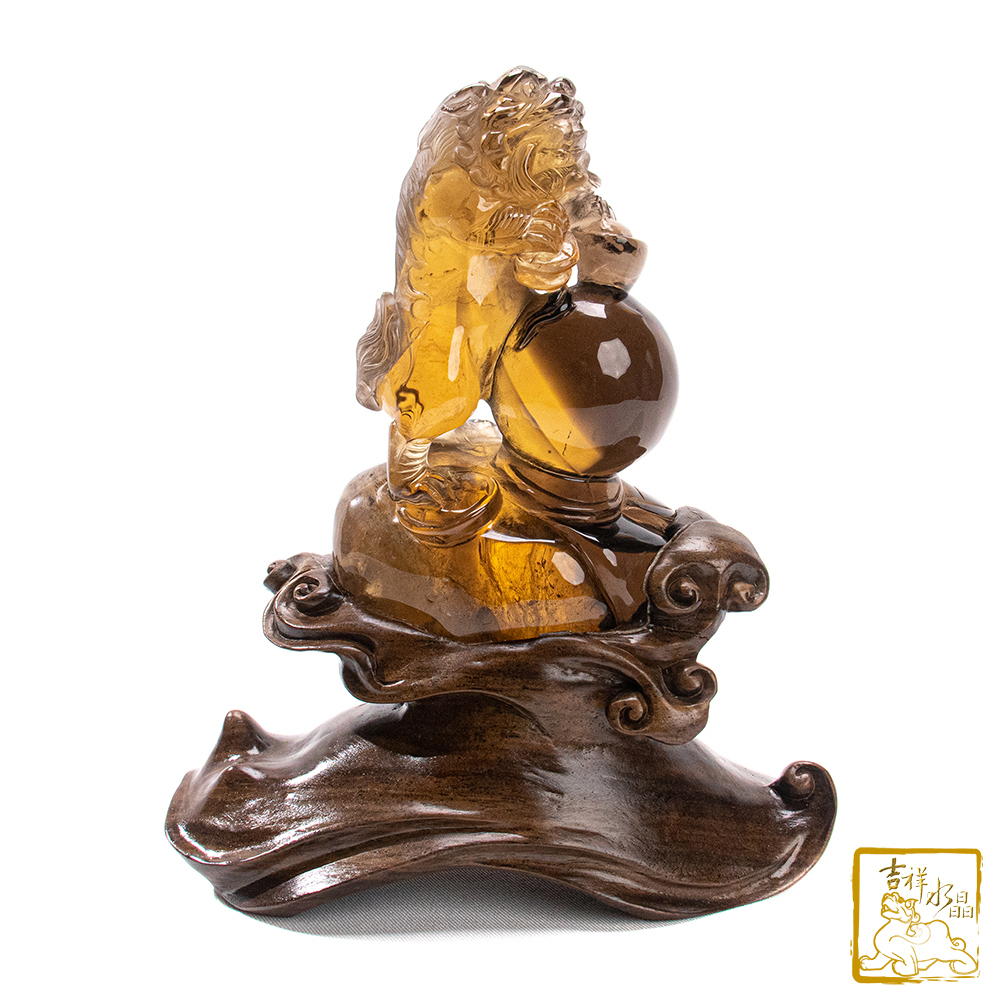 威士忌黃水晶貔貅 844g 催旺財運